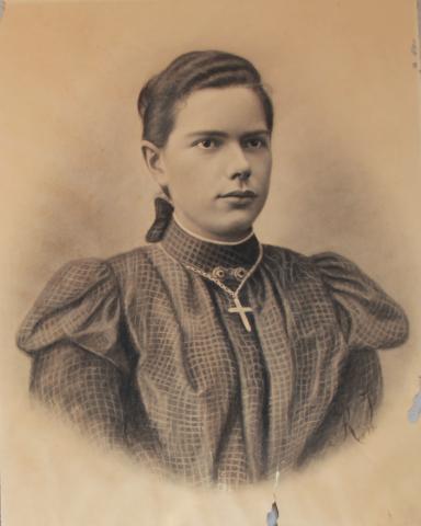 Ane Lisbeth Jeppesen. Kultegning af Stine Florian 1899.