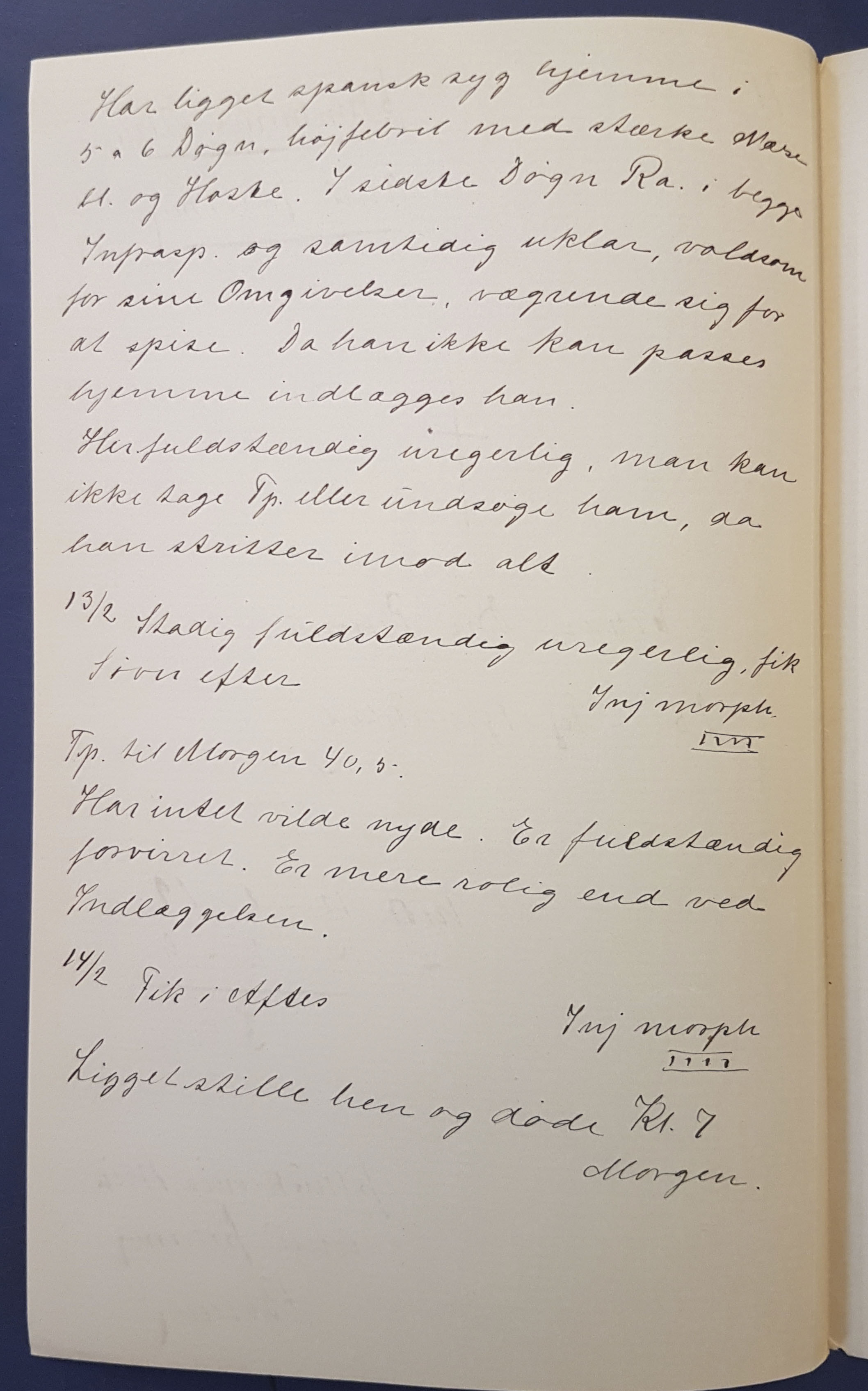 Patientjournal Einar Petersen